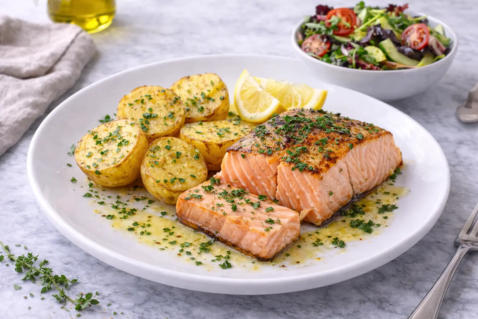 Rucola Salat mit Tomaten und Walnüssen im Craft Service